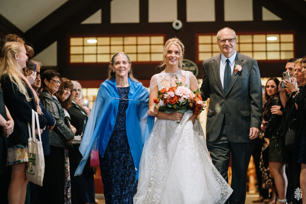 Ceremony and reception space at Saint Clement's Castle photographed by Connecticut castle wedding photographer