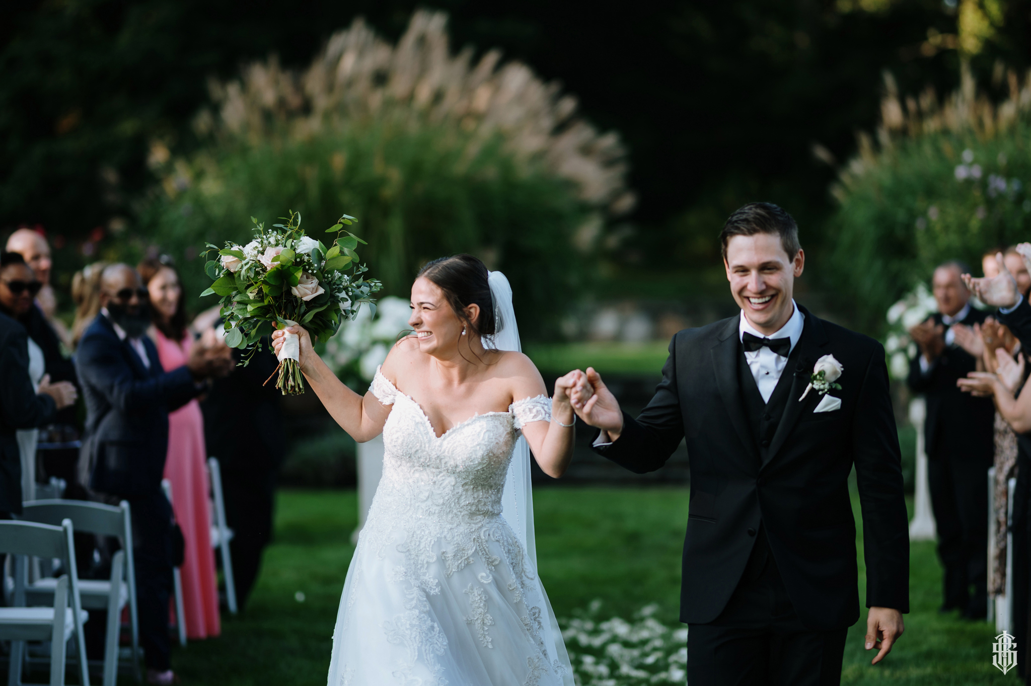Winter wedding ceremony inside the candlelit Waterford Room at Saint Clement's Castle, Portland CT by Bruno Sauma