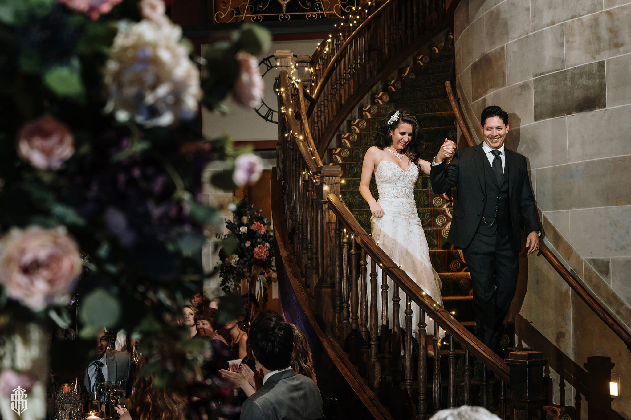 Bride and groom first dance at Society Room of Hartford wedding