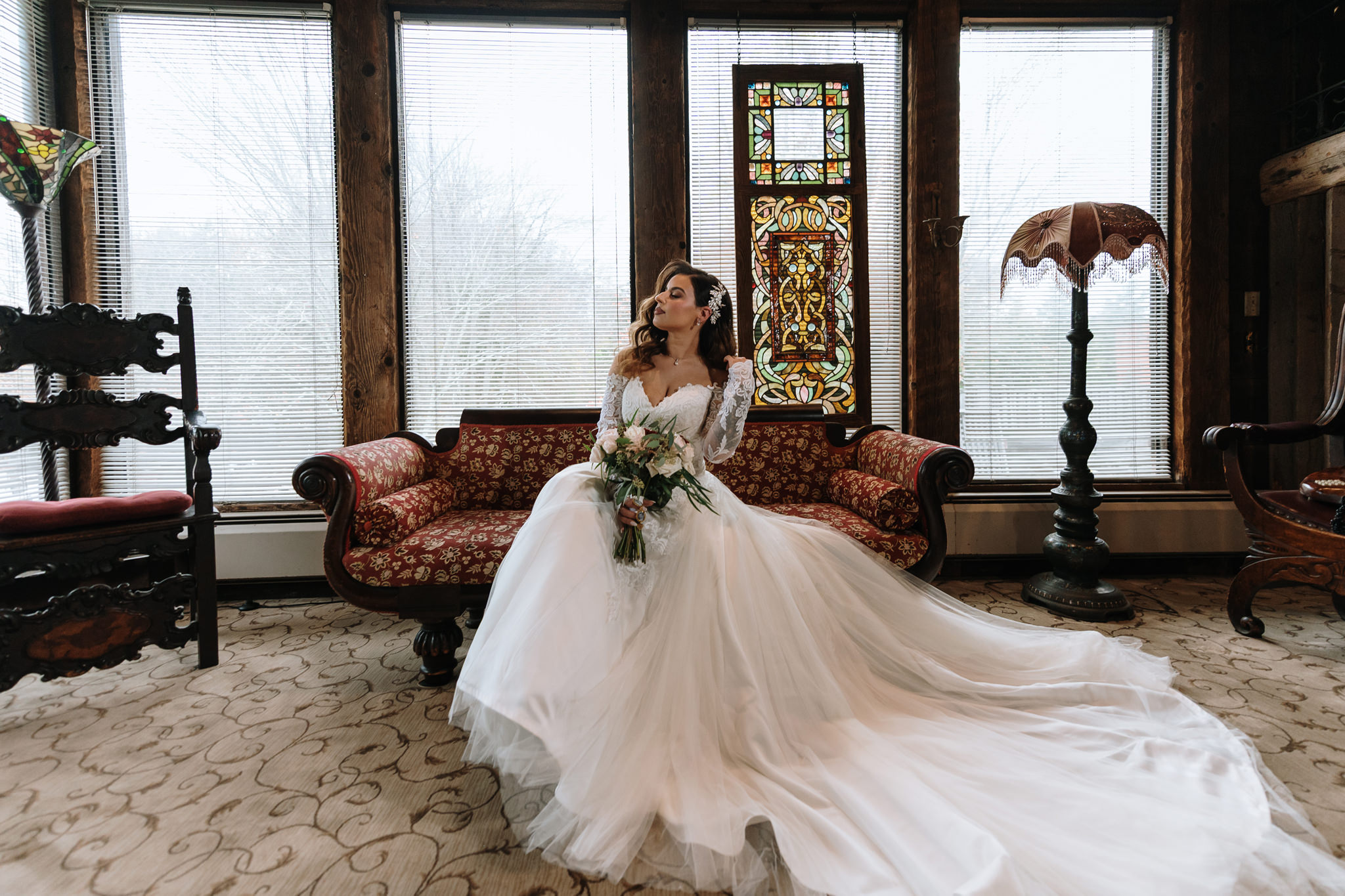 Bride Editorial Style Pictures at Bill Miller's Castle Bridal Suite, Bruno Sauma Photography